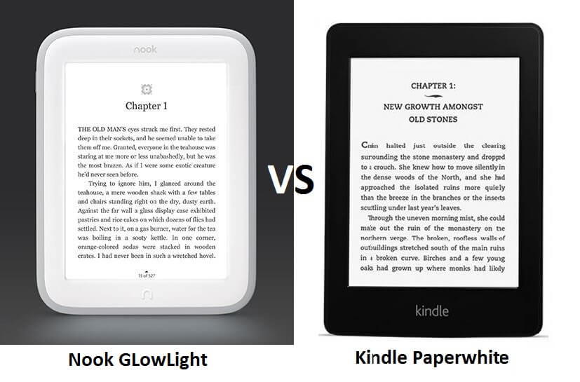 Kindle Paperwhite Vs Nook GlowLight